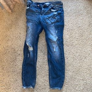 High waisted skinny jeans